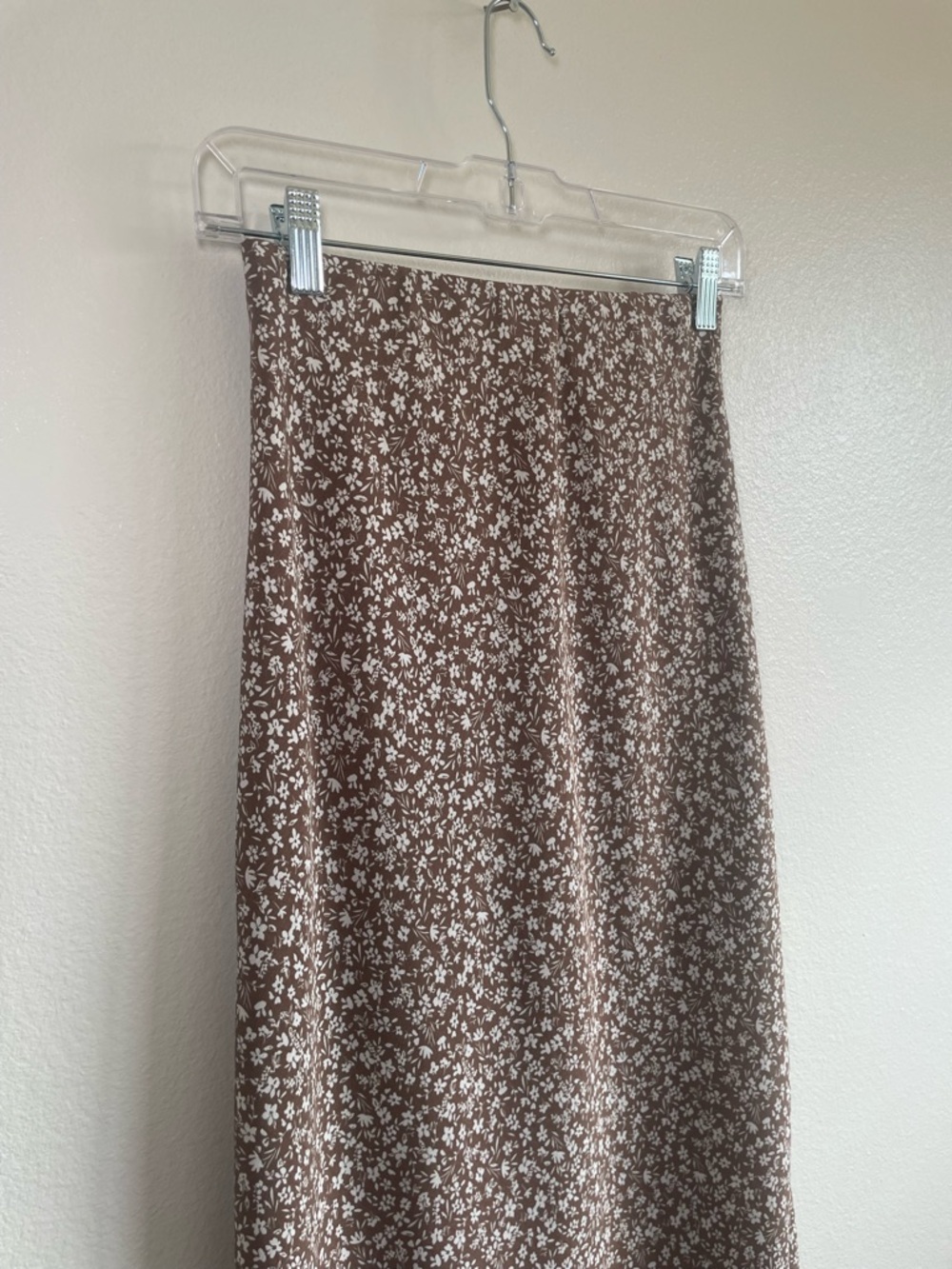 Altar’d State Floral A-Line Midi Skirt Small Brown White Lined Cottagecore - Picture 3 of 12